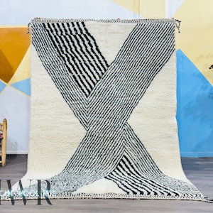 Moroccan rug handmade - Moroccan area rug - Beni ourain rug - Moroccan berber rug - Handmade rug - Morocco rug - Moroccan wool rug