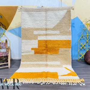 Beni Ourain Moroccan rug - Wool rug - Custom Sizes rug - Bohemian rug - Moroccan rug - Handmade Carpet