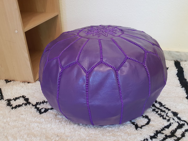 for Home gifts birthday gifts HandMade Boho Moroccan footstool Poof Poufs Pouf indigo Leather ottoman Moroccan leather Pouf