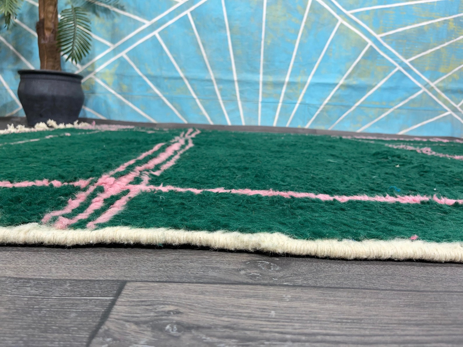 Green Rug Hand Woven Soft Green Rug for Living Room Custom All Sizes ...