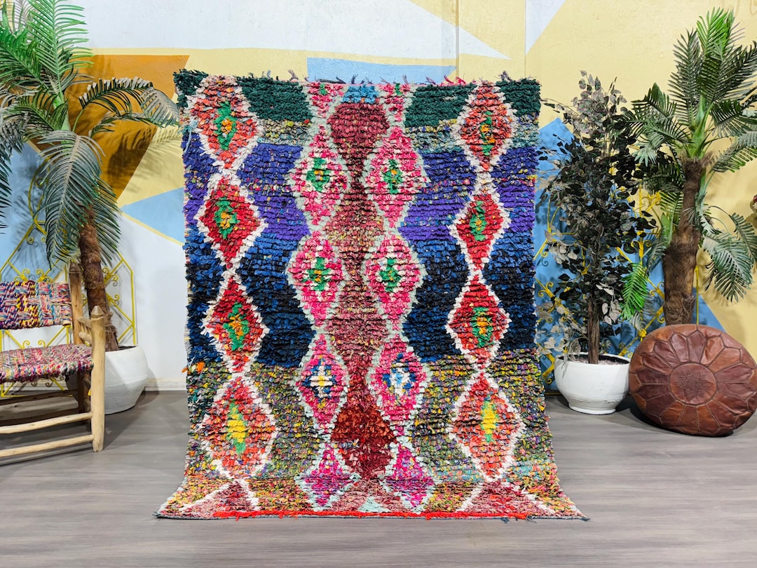 【希少・手織り】モロッコ製 ベルベルラグ／ハンドメイド・未使用 Haïkハイク「モロッコ-ベルベルブランケット」/モロッコ