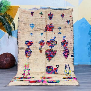 Moroccan Area rug, Antique Moroccan rug, Boujaad Wool Carpet, Handmade Vintage rug, Home Decor Hallway rug, Vintage rug