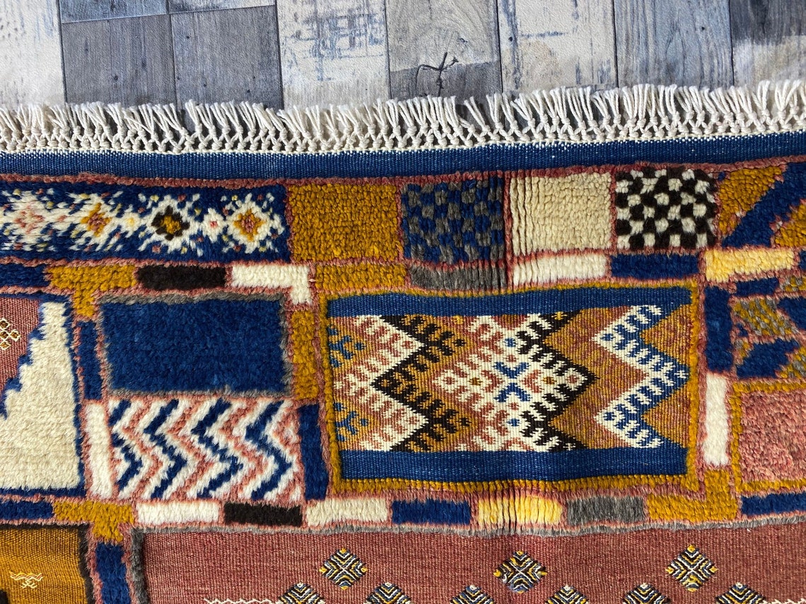 4x7 handmade berber rug moroccan Area Rug Berber Carpet Etsy