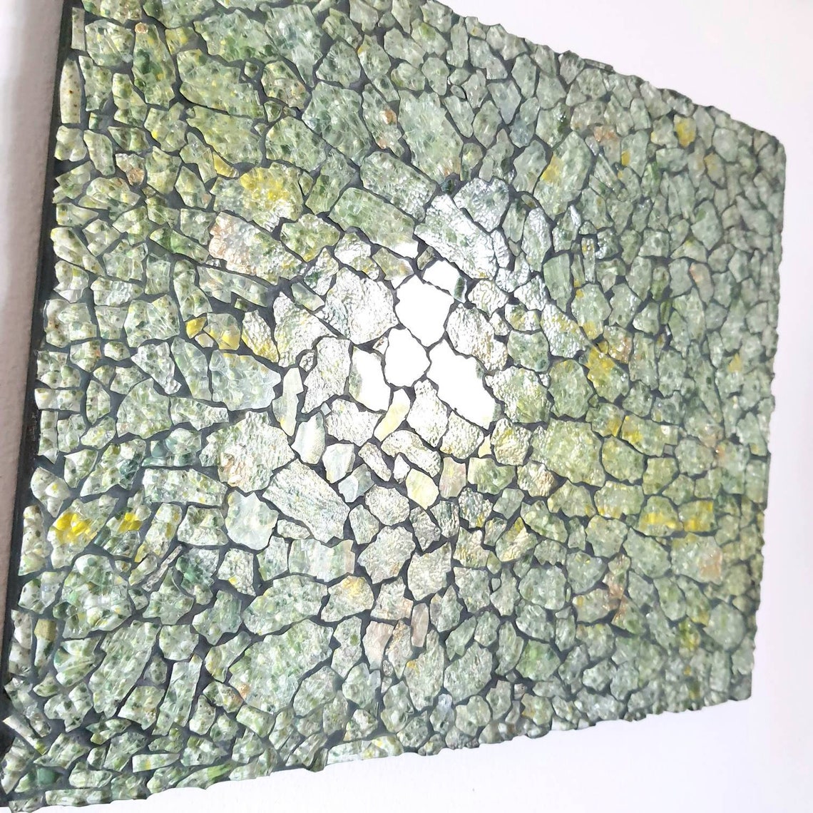 Mosaic Wall Decor, Green Mosaic Picture, Glass Mosaic Picture for Wall