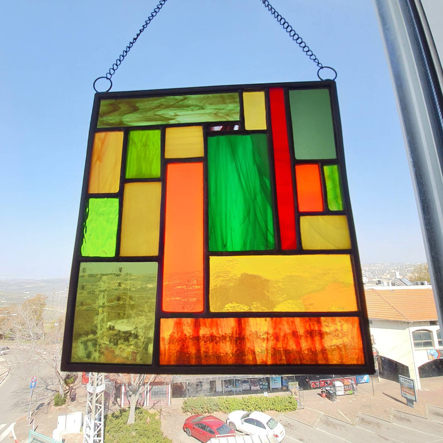 Stained Glass Vertical Panel Suncatcher. Window Decoration and Etsy