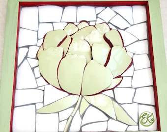 Mosaic wall decor, 3d mosaic picture, ceramic mosaic flower, 3d mosaic art