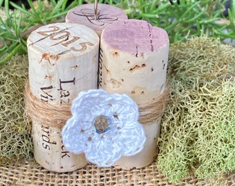 Wine Cork Place Card Holders/ Recycled Corks/ Wedding place card holders/ cork card holder rustic table decor/ table setting