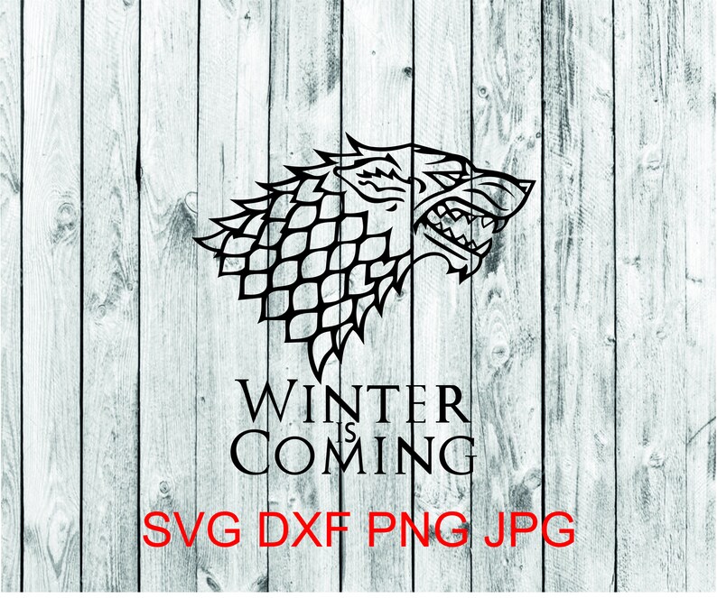 Download SVG DXF Game of thrones Winter is coming Vector Cut Files Dire | Etsy