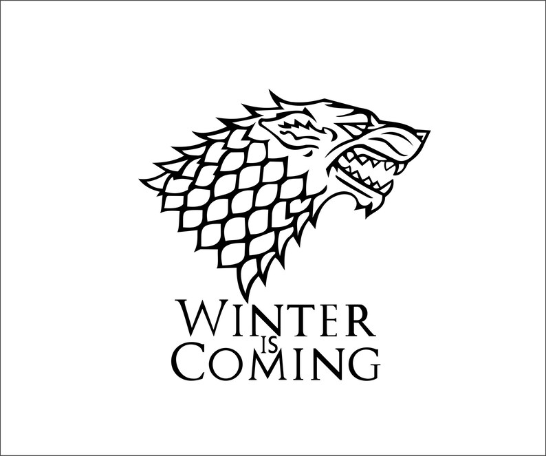 SVG DXF Game of thrones Winter is coming Vector Cut Files Dire | Etsy