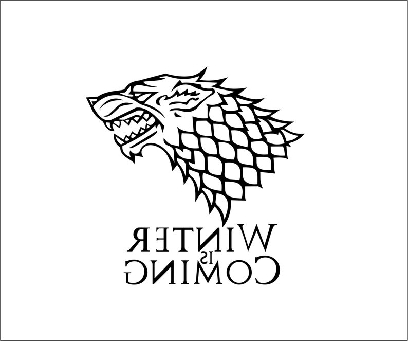 Download SVG DXF Game of thrones Winter is coming Vector Cut Files Dire | Etsy