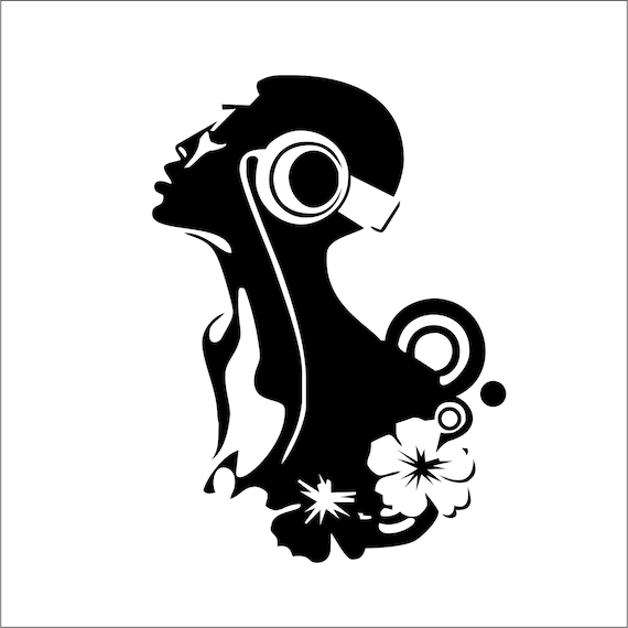 Download Woman DJ SVG png eps Download woman dj clipart svg | Etsy