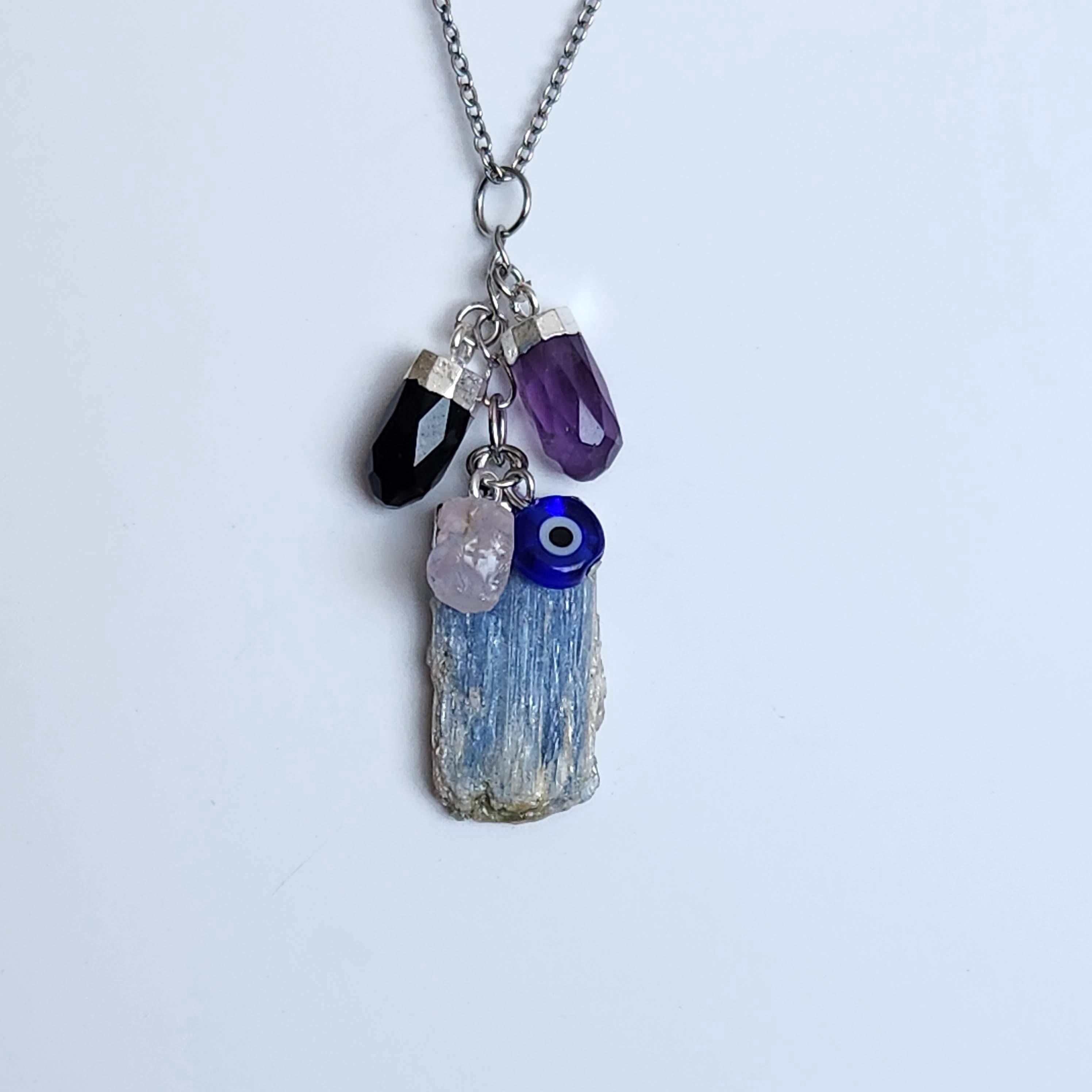 Blue Quartz Gemstone Necklace - Etsy