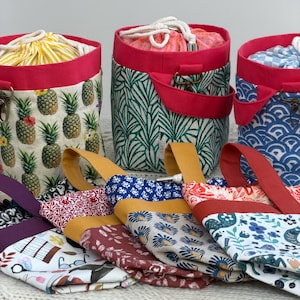 Sac à projet chaussettes BALADE "Knit&Match Vol1" - Sac à tricot - pochon à laine ou à crochet - pochette artisanale - sac fait main DICILA