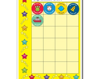 Star Reward Chart for up to 38mm Stickers