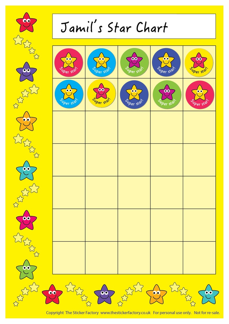 Printable Stars For Reward Charts