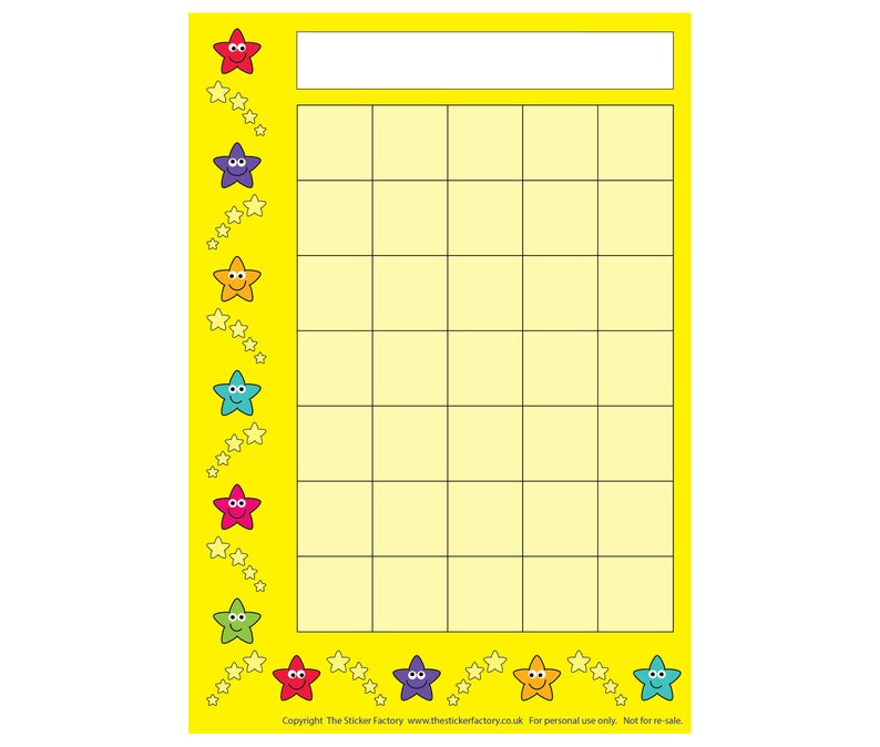 Star Reward Chart from Etsy