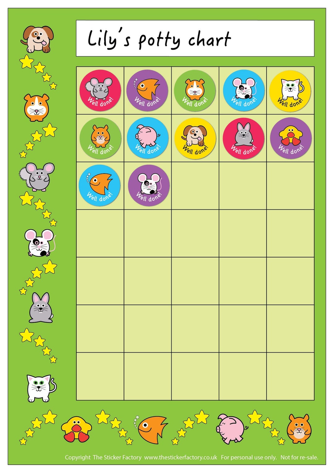 Pets Reward Chart Etsy