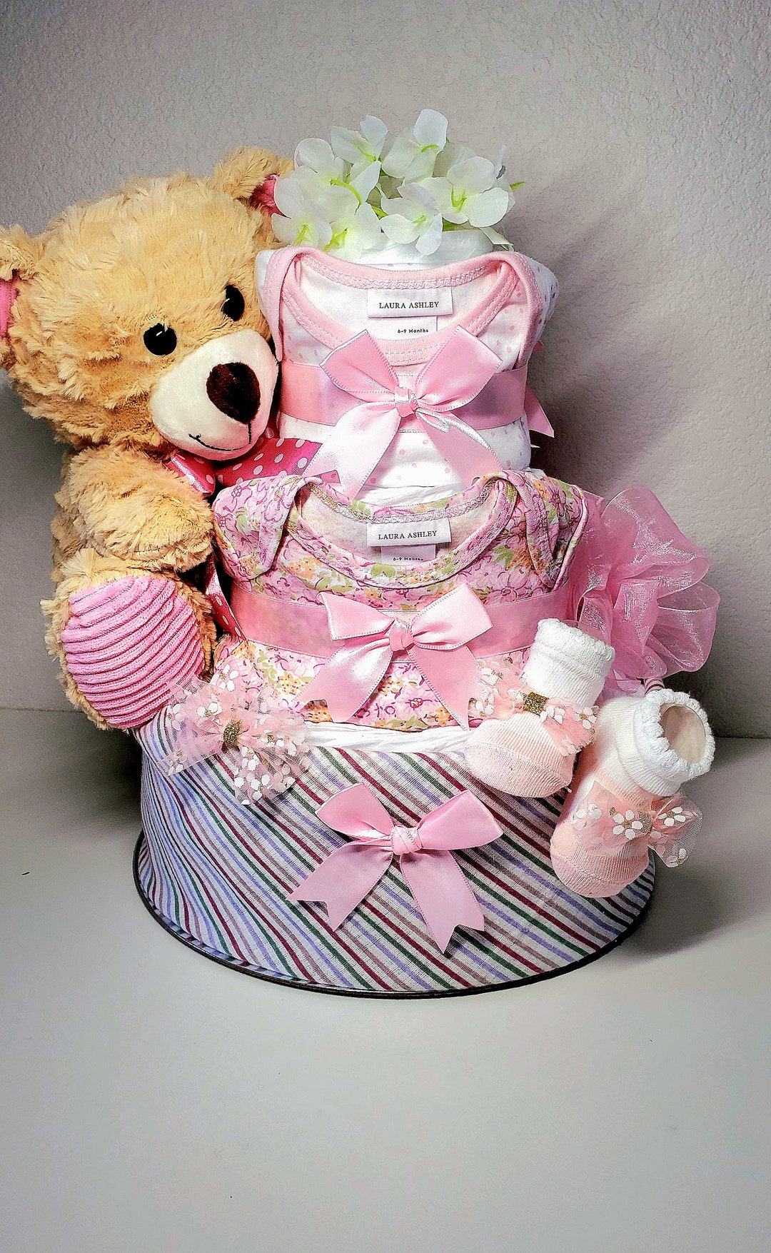 TEDDY BEAR DIAPER Cake Bear Diaper Cake Birthday Etsy