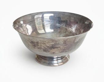 Vintage Reed & Barton Silver Plated Pedestal Bowl | Footed Decorative Bowl | Made in Japan Style