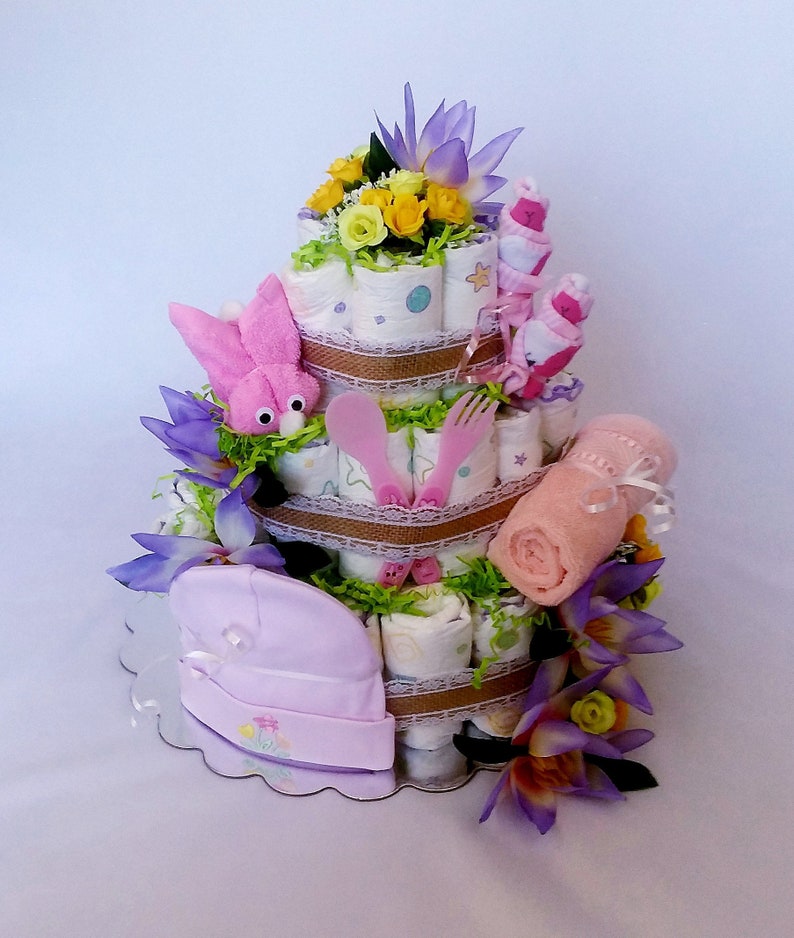 baby Shower diaper cake Diaper cake for girl it/'s a girl