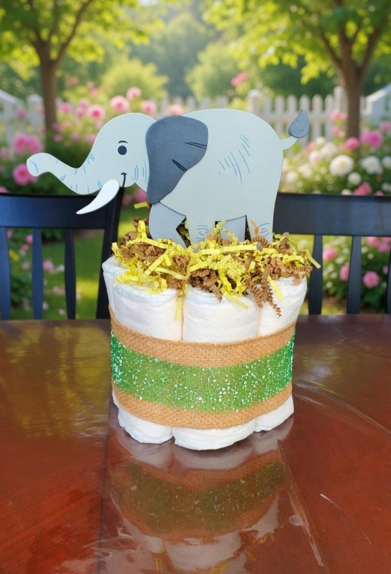Mini Diaper Cake Baby Shower Gift | Small Diaper Cake Centerpiece ...