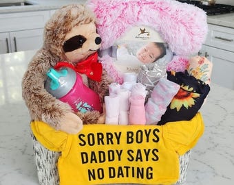 Baby Girl Gift Basket | Baby Shower Gift Girl | New Baby Gift | Baby Girl Gift Box | Unique Baby Gift | Baby Shower Gift | Newborn Gift Box