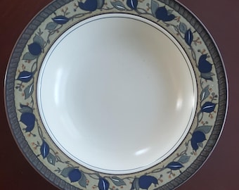 Mikasa Intaglio Arabella Salad Plate 9.25" CAC01 | Blue Fruit Border Dinnerware | Replacement Plate Vintage Mikasa