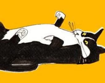 Cat on its back Print/Cards