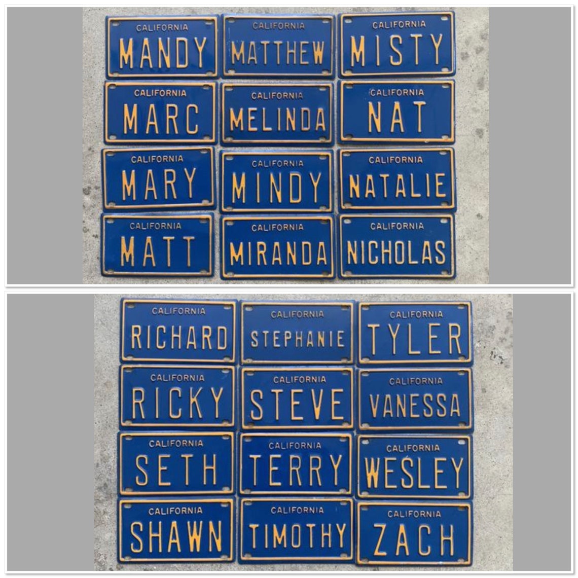 California Bicycle Name License Plate Personalized 60s to 70s Etsy