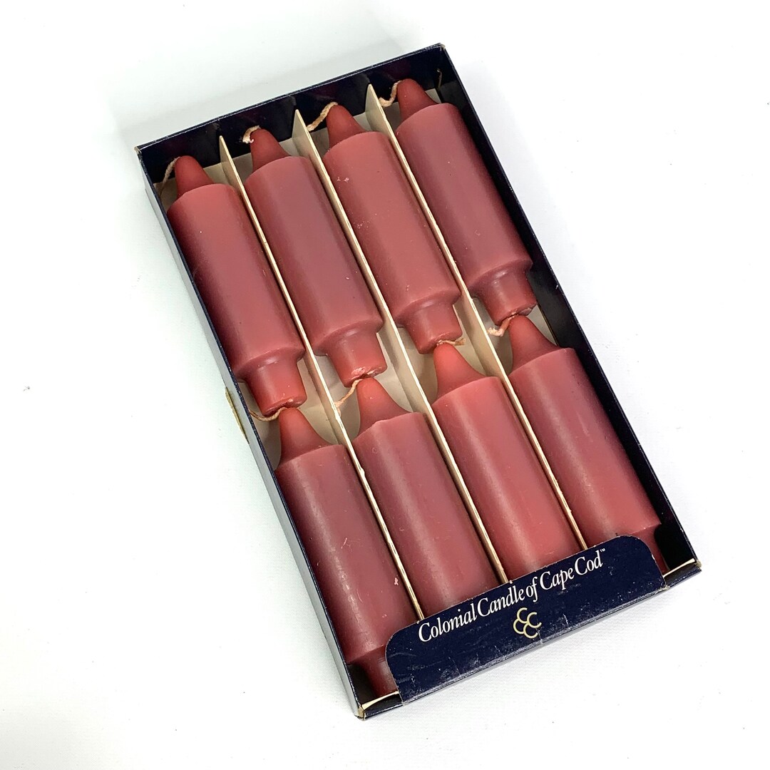 Chunky 5 Taper Candles Colonial Candle of Cape Cod Mauve Etsy