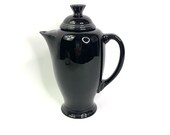Black Fiesta Ware Coffee Server Homer Laughlin Coffee Pot 80s vintage