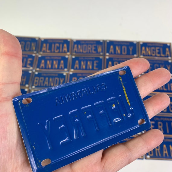 Mini Targa Vintage USA Personalizzata In Blu Metallizzato Perfetta Per Bici E 255421 - Foto 12