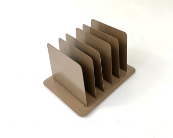 Organiseur de bureau en tôle marron beige, séparateur de porte-classeurs à lettres industriel