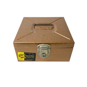 Copper Metal File-a-way Check File Box 50s Vtg Office Recipe - Etsy