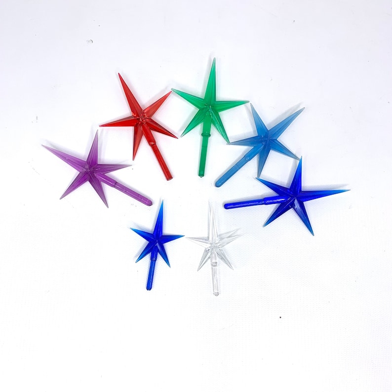 Vintage Ceramic Christmas Tree Star Topper Choose Color image 1