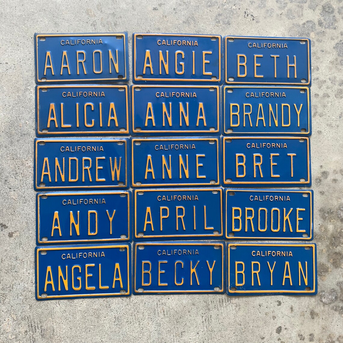 California Bicycle Name License Plate Personalized 60s to 70s Etsy