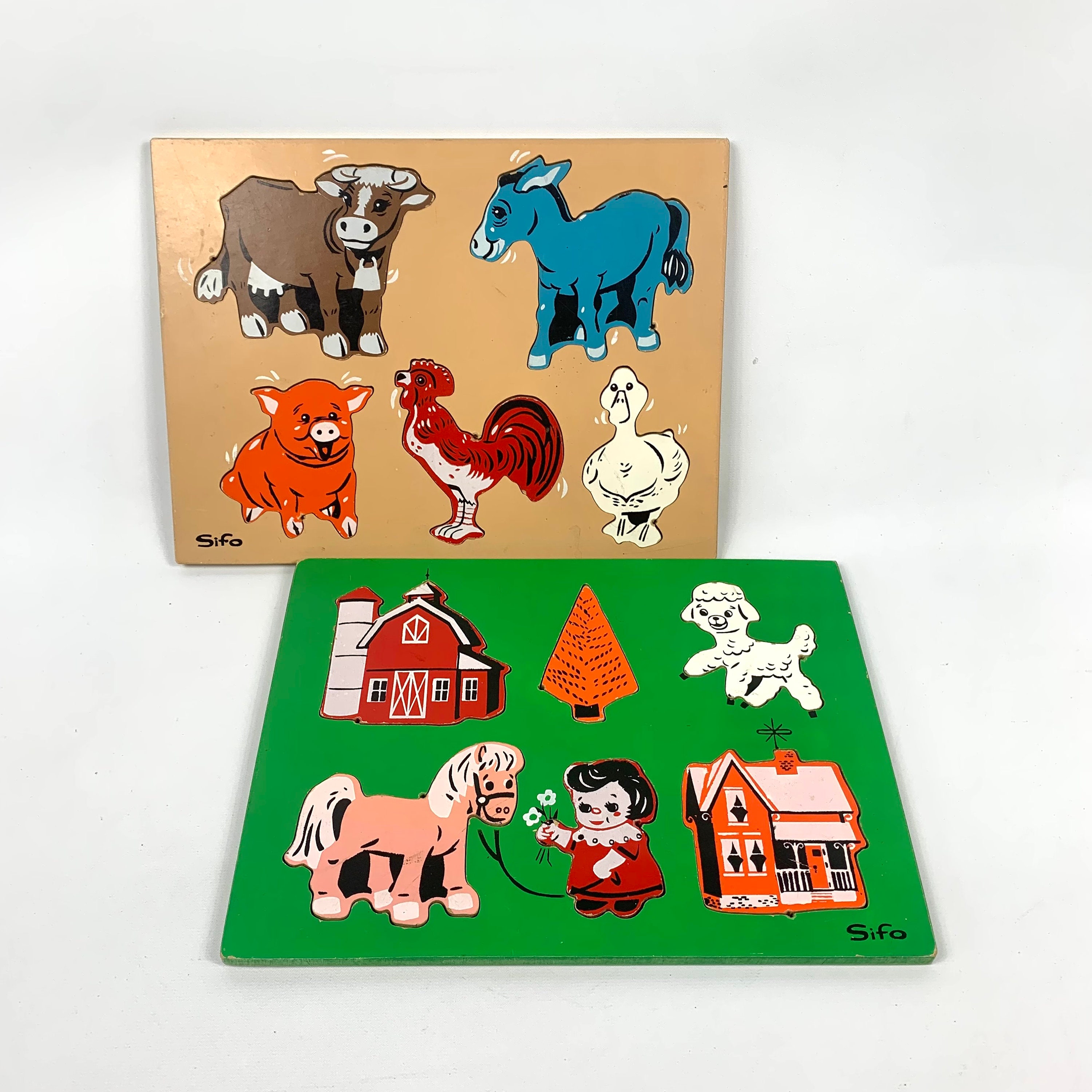Puzzles bois vintage Hoppy Kangourou et animaux Sifo puzzle enfant -   France