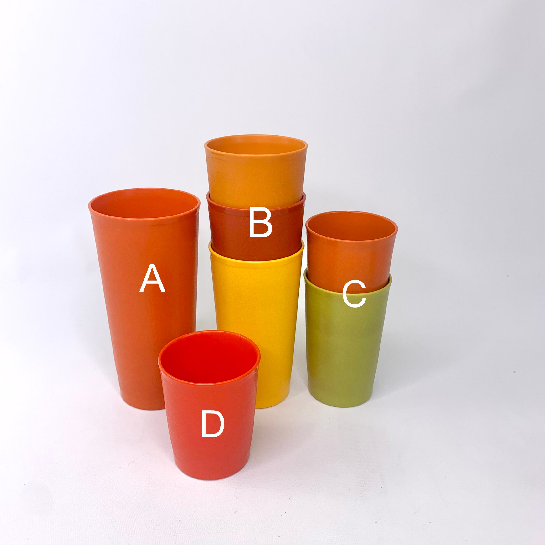 Vintage Tupperware Drinking Cups Kitschy Kitchen Cups Drinking Tumbler |  Shop THRILLING