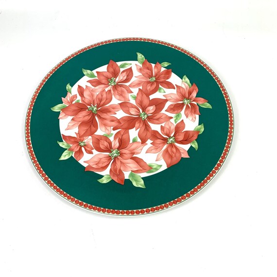 Villeroy Boch Poinsettia Holly Cake Serving Plate Charger Etsy