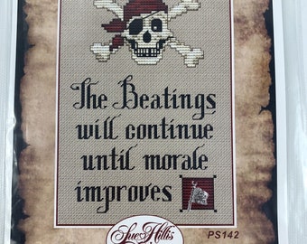 Pirate's Creed Sue Hillis Designs cross stitch Pattern Only skull cross bones