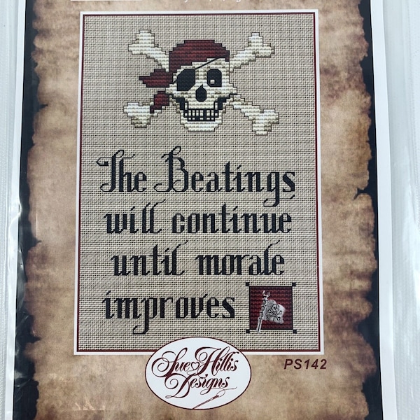 Pirate's Creed Sue Hillis Designs cross stitch Pattern Only skull cross bones