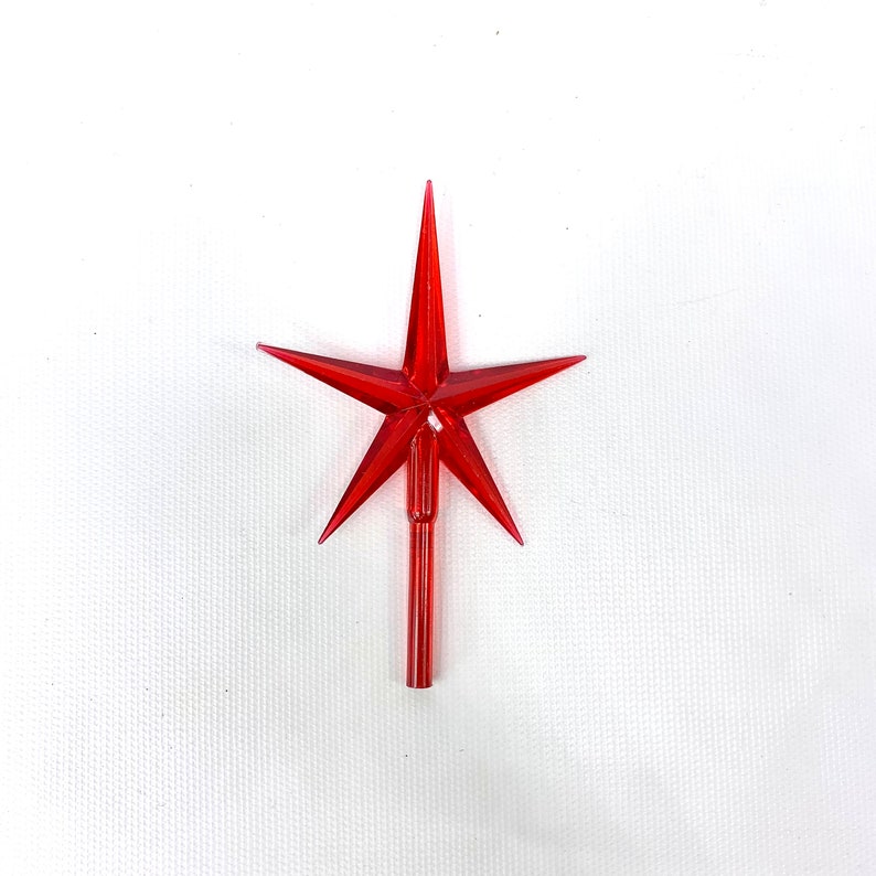 Vintage Ceramic Christmas Tree Star Topper Choose Color image 3