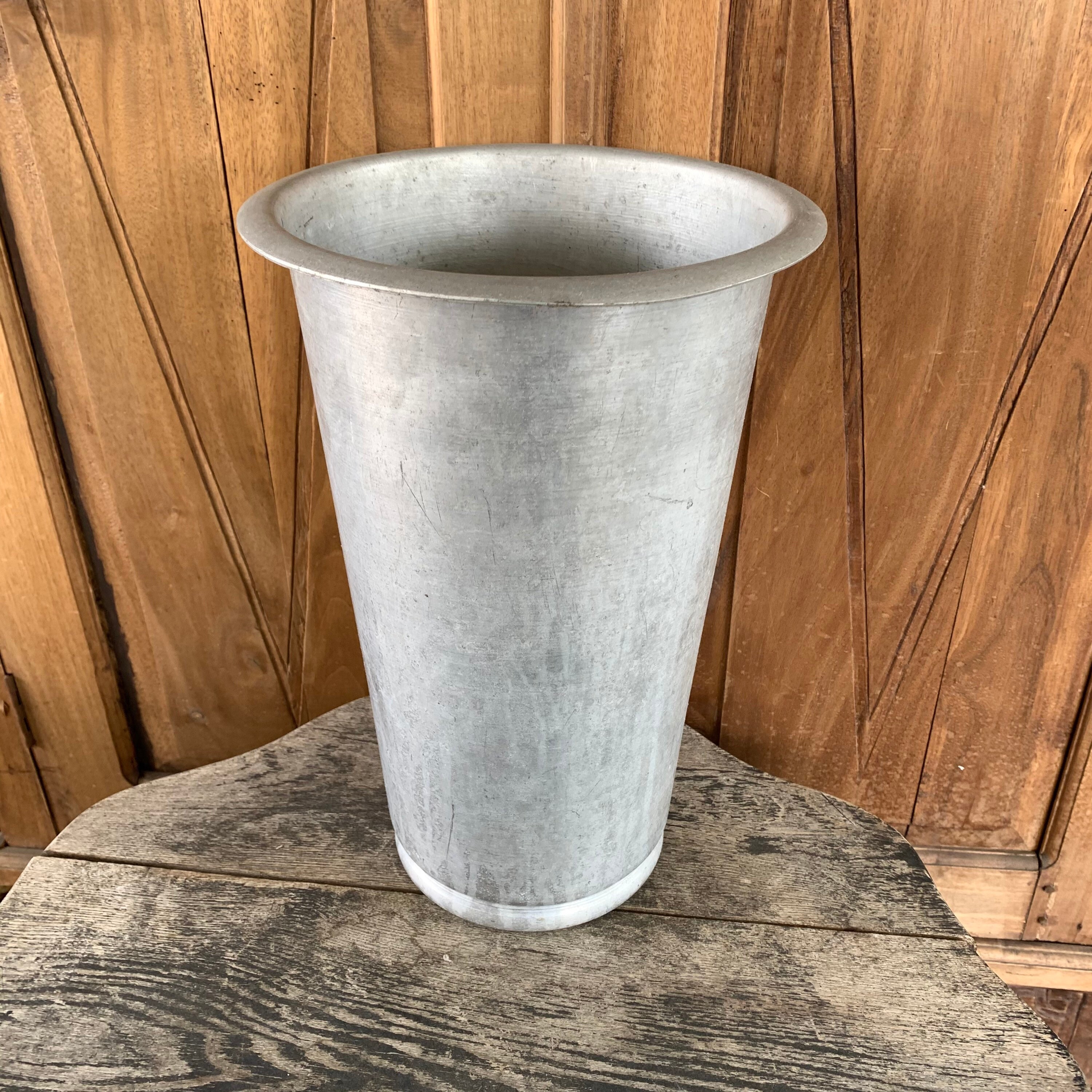 Single zinc florist bucket 13 tall galvanized metal vintage Etsy