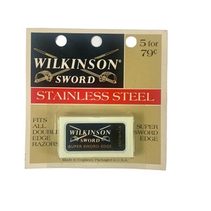 Wilkinson Sword Stainless Steel Double Edge Razor Blades NOS Blister Pack