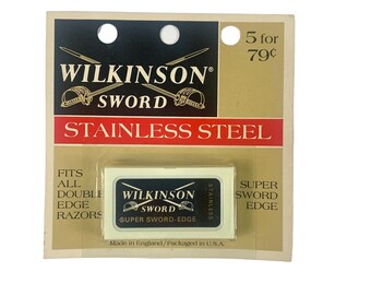 Wilkinson Sword Stainless Steel Double Edge Razor Blades NOS Blister Pack