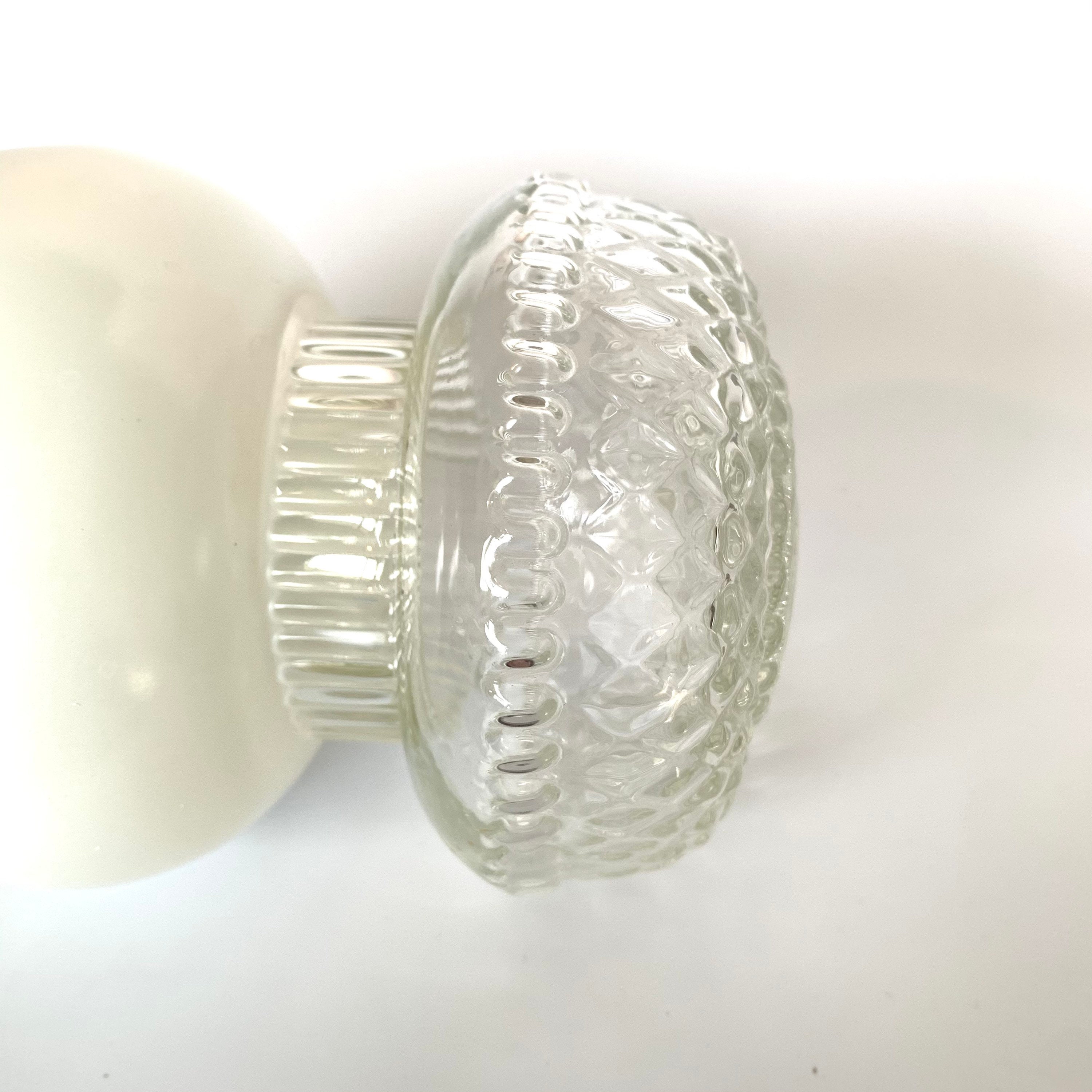 Vintage Milk Glass Ceiling Mount Light Fixture Shade Etsy
