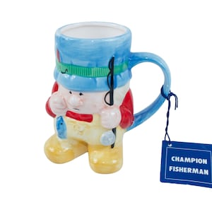 Vintage Champion Fisherman Novelty Mug - Sculpture Shape Coffee Mug
