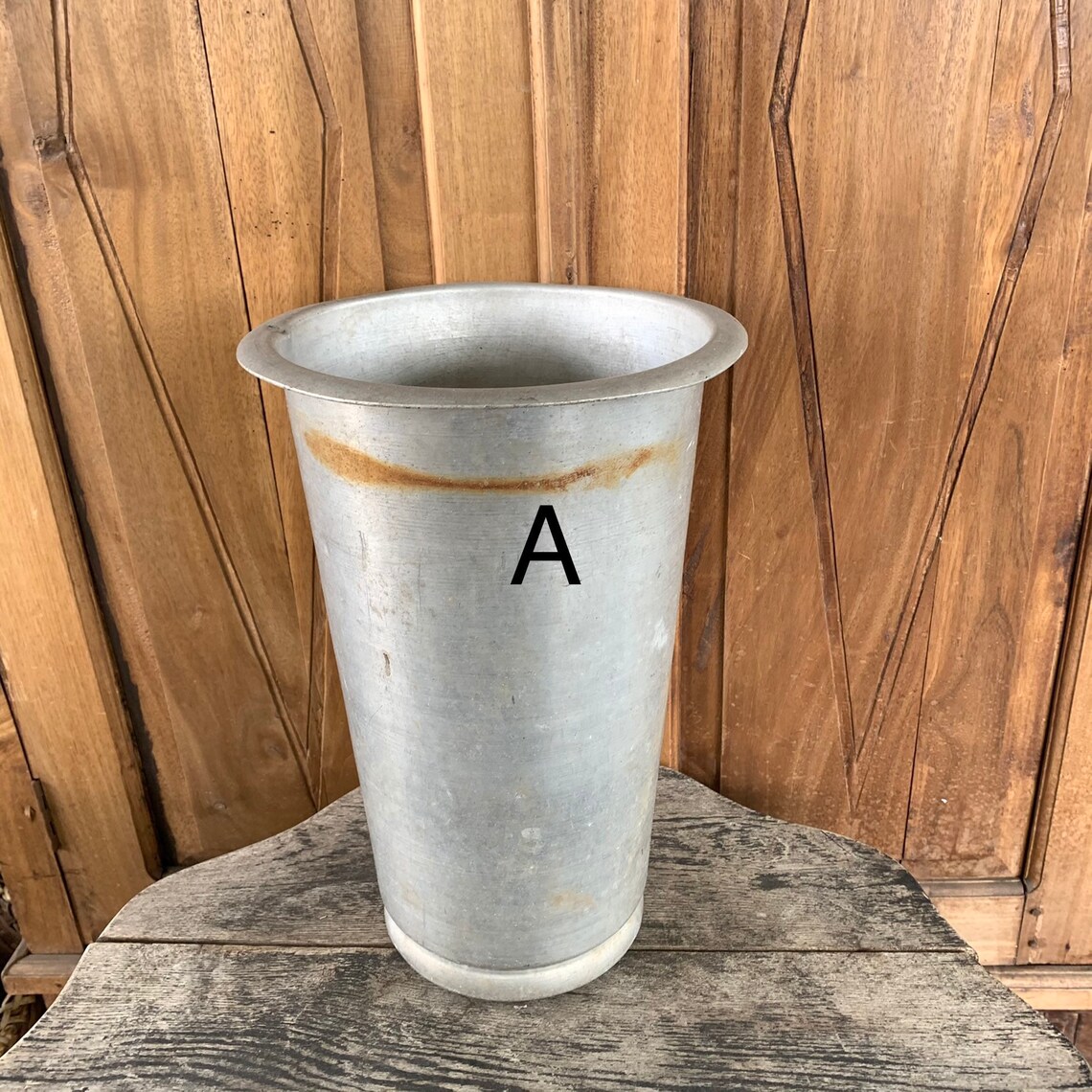 Single zinc florist bucket 13 tall galvanized metal vintage Etsy
