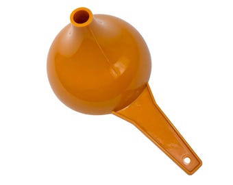 Embudo Tupperware naranja, utensilio de cocina vintage de los años 70, 1227-5