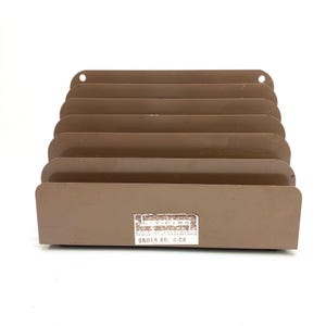 Light Brown Sheet Metal Paper File Organizer Lit-Ning Mail Holder Wall Desk
